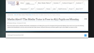 
                            9. Carndonagh Community School Online - Maths Alert!! The Maths Tutor ...