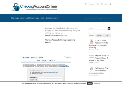 
                            10. Carnegie Learning Online Login Help | Best answers