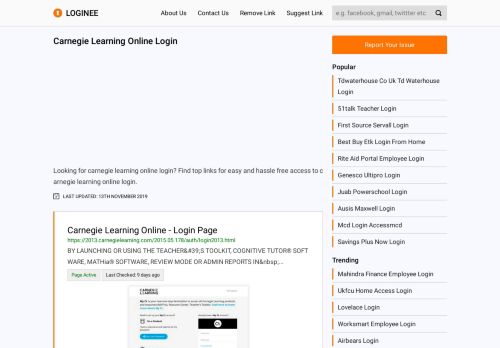 
                            13. Carnegie Learning Online Login