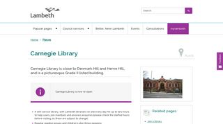 
                            8. Carnegie Library | Lambeth Council