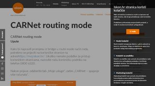 
                            12. CARNet routing mode - Iskon