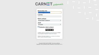 
                            3. CARNET Webmail :: Prijavi se