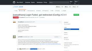 
                            4. [carpathians] Login Failed, got redirected (Config) · Issue #2341 ...