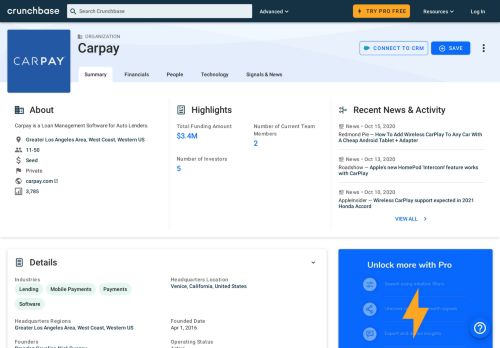 
                            13. Carpay | Crunchbase