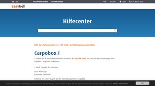 
                            4. Carpobox I - easybell hilft