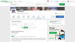 
                            10. CARQUEST Employee Benefits and Perks | Glassdoor.ca