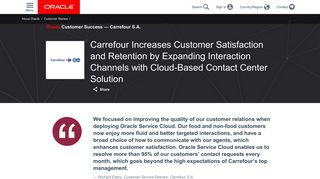 
                            7. Carrefour Increases Customer Satisfaction and Retention by ... - Oracle