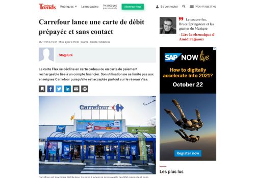 
                            10. Carrefour lance une carte de débit prépayée et sans contact ...