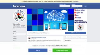 
                            5. Carrera De Informatica UMSA - Posts | Facebook