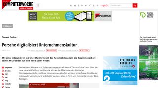 
                            10. Carrera Online: Porsche digitalisiert Unternehmenskultur ...