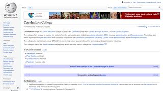 
                            13. Carshalton College - Wikipedia