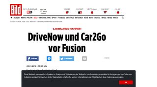 
                            13. Carsharing: DriveNow und Car2Go vor Fusion - Wirtschaft - Bild.de
