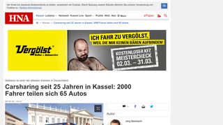 
                            4. Carsharing seit 25 Jahren in Kassel: 2000 Fahrer teilen sich 65 Autos ...