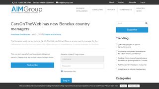 
                            9. CarsOnTheWeb has new Benelux country managers - AIM Group