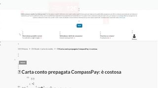 
                            6. Carta conto prepagata CompassPay: è costosa - Altroconsumo