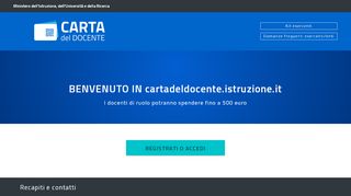 
                            2. Carta del Docente — Home esercente