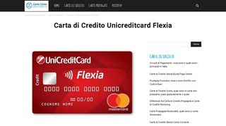 
                            12. Carta di Credito Unicreditcard Flexia - Carta Cento per Cento