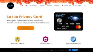 
                            1. Carta Elektra Mastercard® - Ordina la tua Privacy Card