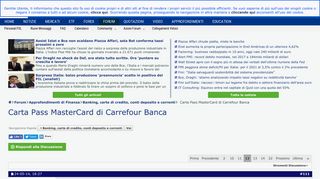 
                            12. Carta Pass MasterCard di Carrefour Banca - Pagina 12 - FinanzaOnline