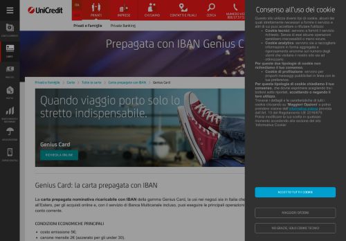 
                            2. Carta prepagata con IBAN contactless Genius Card | UniCredit
