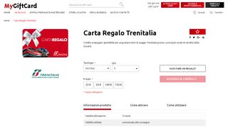 
                            11. Carta Regalo Trenitalia - MyGiftCard