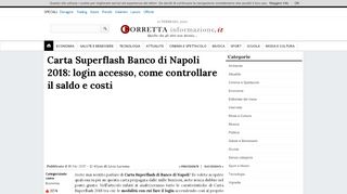
                            10. Carta Superflash Banco di Napoli 2018: login accesso, come ...