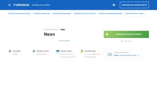 
                            7. Cartão Neon Visa - Solicitar Cartão de Crédito - Foregon