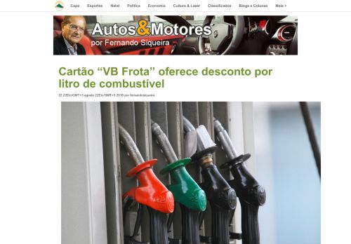 
                            10. Cartão “VB Frota” oferece desconto por litro de combustível Autos ...