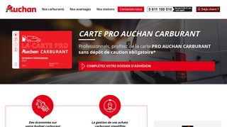 
                            12. Carte carburant pro - Auchan