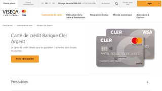 
                            9. Carte de crédit Banque Cler Argent | Viseca Card Services