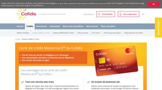 
                            2. Carte de crédit Mastercard - Cofidis Belgique