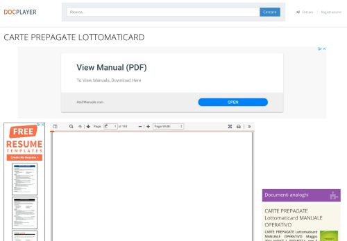 
                            13. CARTE PREPAGATE LOTTOMATICARD - PDF
