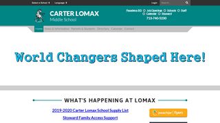 
                            10. Carter Lomax Middle School: Home