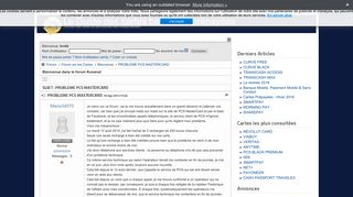 
                            9. Cartes Bancaires Prépayées :: Sujet : PROBLEME PCS MASTERCARD (1/1)