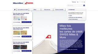 
                            2. Cartes de crédit SWISS Miles & More: Carte de crédit pour la Suisse