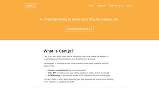 
                            5. Cart.js — A Javascript library to power your Shopify theme's cart.
