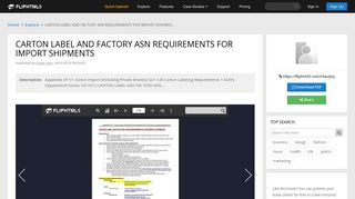 
                            12. CARTON LABEL AND FACTORY ASN REQUIREMENTS FOR ...