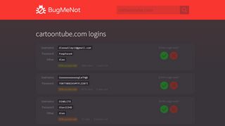 
                            11. cartoontube.com passwords - BugMeNot
