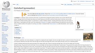 
                            8. Cartwheel (gymnastics) - Wikipedia