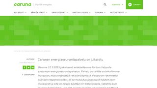 
                            7. Carunan energiaseurantapalvelu on julkaistu | Caruna