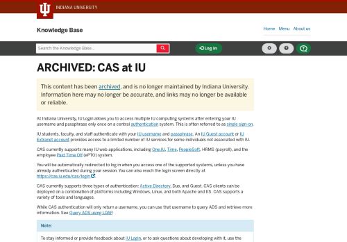 
                            2. CAS at IU - IU Knowledge Base - Indiana University