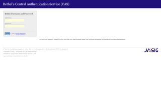 
                            11. CAS – Bethel's Central Authentication Service