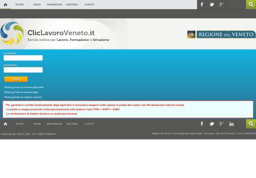 
                            7. CAS – Central Authentication Service - ClicLavoro Veneto