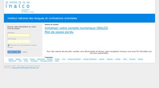 
                            5. CAS – Central Authentication Service - Moodle Inalco