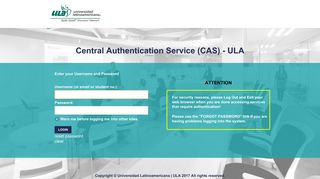 
                            2. CAS - Central Authentication Service - Universidad Latinoamericana