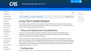 
                            3. CAS - Long Term Authentication