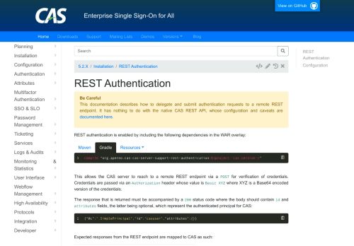 
                            1. CAS - REST Authentication