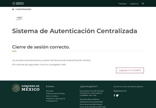 
                            4. CAS – Servicio de Autenticación - SIGE UnADM