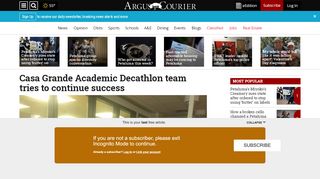 
                            13. Casa Grande Academic Decathlon team tries to continue success