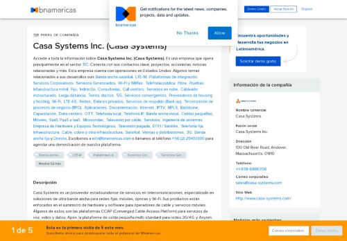 
                            13. Casa Systems Inc. (Casa Systems) - BNamericas